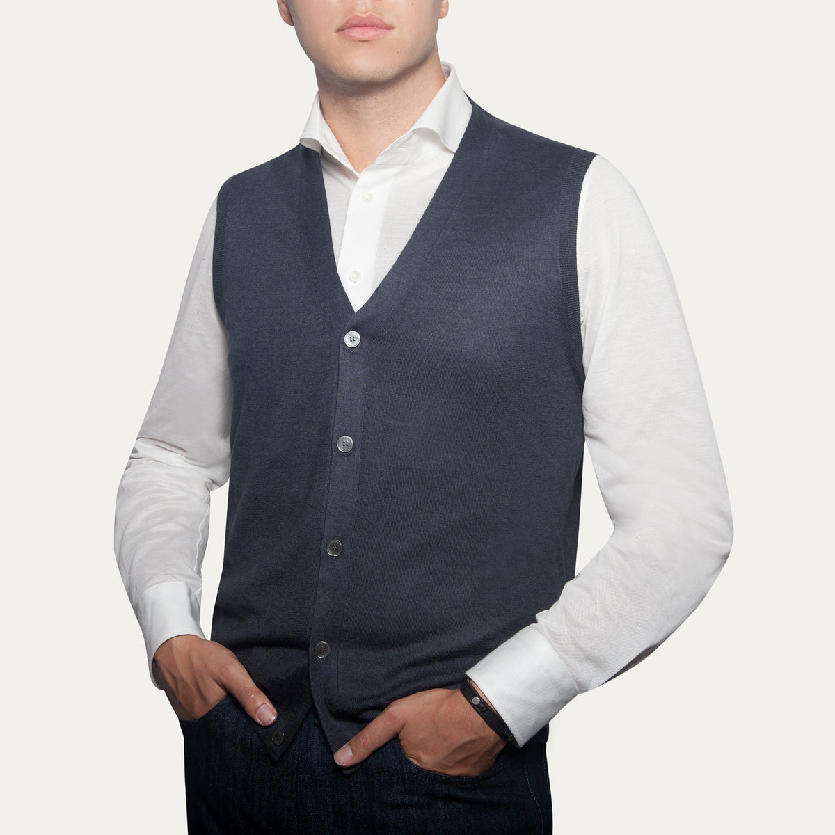 MAATEE&SONS RIVER CASHMERE WFACE VEST MAATEE\u0026SONS カシミア 